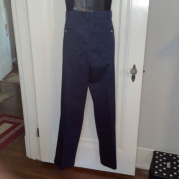 Roundtree & Yorke navy blue cotton pants - Picture 4 of 7